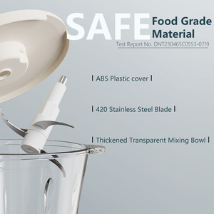 多功能厨房玻璃碗碎肉机商用电动切肉机 - Product Image 6