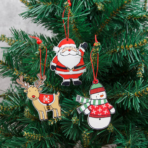 Adornos Navideños de Madera Impresos para Manualidades, Decoraciones Colgantes para el Hogar y Fiestas - Product Image 3