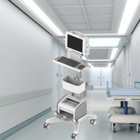 Chariot médical en métal de style industriel pour chariot de scanner dentaire avec plateau de support pour l'équipement dans les hôpitaux et les cliniques