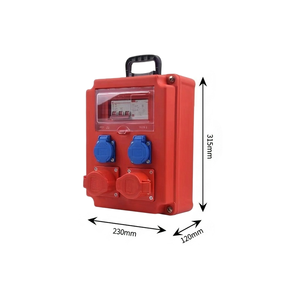 กล่องจ่ายไฟพลาสติกกันน้ำ 3 เฟส 380V พร้อมเต้ารับ 2x10A เต้ารับอุตสาหกรรม 2x32A 4 ขา 63A RCD 3P+N สำหรับใช้งานกลางแจ้ง - Product Image 3