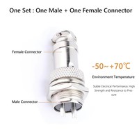 Connecteur d'alimentation GX16 Aviation Plug and Socket M16-2/3/4/5/6/7/8/9/10P Mâle/Femelle, indice de protection IP55, cuivre plaqué argent