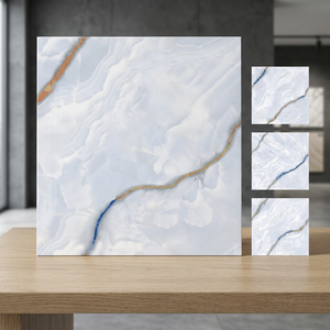 Angelo Mist 600x600mm Double Loading Glossy Porcelain <b>Tiles</b> Polished Interior Floor Collection 8mm - Product Image 5
