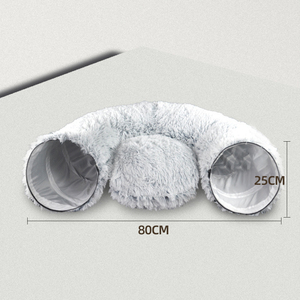 Manufacturer Wholesale Plush Foldable Collapsible Round <b>Cat</b> <b>Tunnel</b> - Product Image 5
