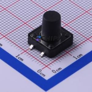 TS-1103S-B-Q Tactile Switch SMD-4P,12x12mm Switch Single Pole Single Throw Round Button 1.6N Vertical Mount - Product Image 1