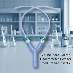 Tubo en Y para Olfactómetro, 4 cm, Tamaño Mediano, para Insectos, Vidrio Borosilicato Boro 3.3, Vástago de 15 cm, Brazos de 10 cm, para Estudio del Comportamiento de Insectos - Product Image 3