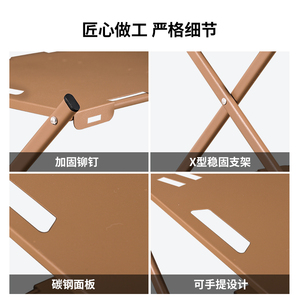 Camping <b>Folding</b> <b>Table</b> Multi Layer Storage Rack Portable Lightweight Tea <b>Table</b> Outdoor Equipment Carbon Steel Rectangular - Product Image 5