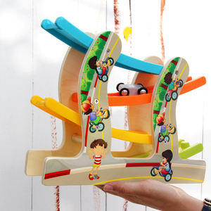 Montessori แทร็กสำหรับเด็กที่ทำจากไม้ของเล่นติดตามรถเพื่อการศึกษาทางลาดขนาดเล็กสำหรับเด็กผู้ชายเด็กผู้หญิง - Product Image 6