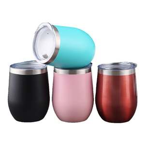 Gobelet isotherme en acier inoxydable sans BPA, double paroi, 12 oz, anti-fuite, gravable au laser, finition cuivre crème, OEM/ODM - Product Image 1