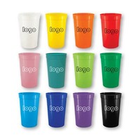 Bouteille de sport portable 16oz carrée avec couvercle et paille, en PP écologique de qualité alimentaire, imprimable, design moderne et minimaliste