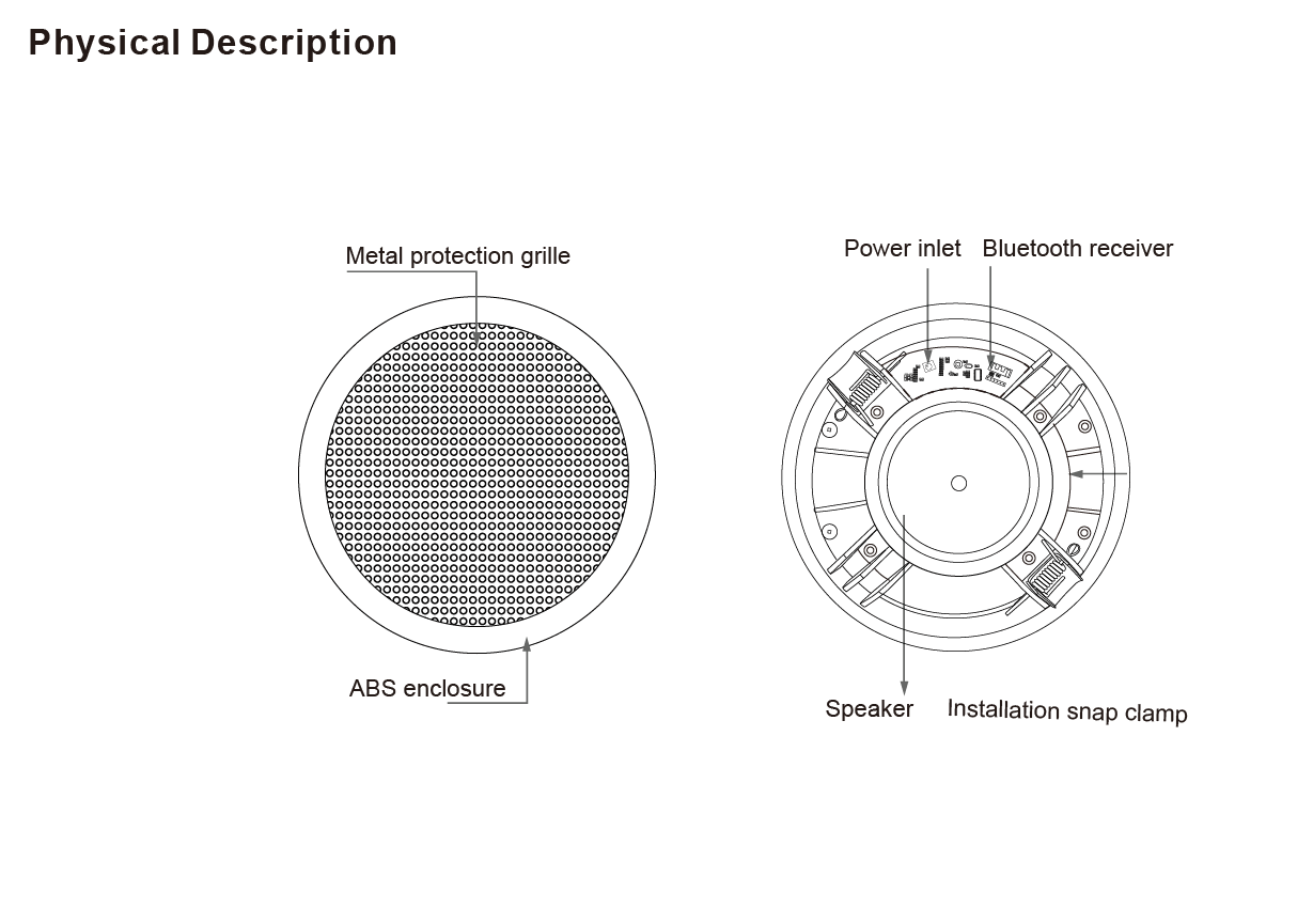 OEM Factory Bluetooth Ceiling Speaker 6Inch 2 Channel 8 Ohm Speaker Hifi Home Bluetooth in Ceiling Speakers Loudspeaker · image 2