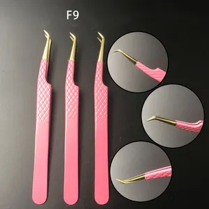 New design stainless steel Mink eyelash extension tweezers professional Volume Eye Lashes Tweezers