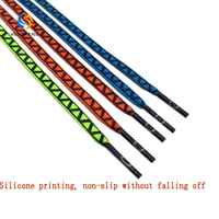 Lacets plats en silicone multicolores antidérapants, lacets sans nœuds imperméables pour baskets en toile unisexes
