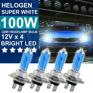 หลอดไฟหน้ารถยนต์ HID ฮาโลเจน ซีนอน H7 100W สว่างพิเศษ 12V 6500K สีขาวซุปเปอร์ไวท์ สำหรับรถยนต์ SUV มอเตอร์ไซค์ ไฟขับขี่ ไฟตัดหมอก - Product Image 1
