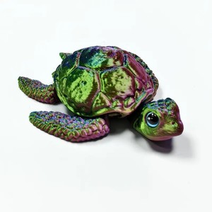 Xuyên biên giới sáng tạo 3D in mô hình đồ chơi Rùa Nhỏ đông lạnh rùa di chuyển khớp đồ trang trí thủy tinh công nghệ tinh khiết quy mô 1/100 - Product Image 4