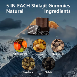 Gummies de Shilajit Pur de l'Himalaya les Plus Vendues avec Extrait de Panax Ginseng et Extrait d'Anacyclus Pyrethrum pour Maintenir l'Immunité - Product Image 6