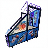 Machine de jeu d'arcade de basket-ball en plastique QSL Amusement Street, machine de tir à monnayeur avec son réaliste et lumières clignotantes
