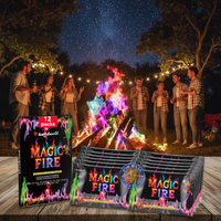 Flammes Colorées pour Feux de Camp et Brasiers Magiques Mystiques 15g 25g 30g pour Toutes les Célébrations Festives