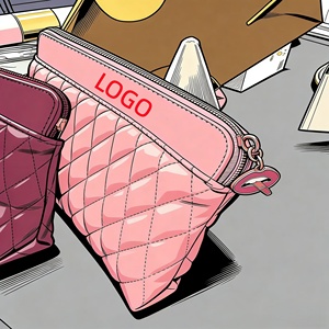 โรงงานขายกระเป๋าเครื่องสำอางแฟชั่นสำหรับผู้หญิง ทำจากวัสดุ PU ทันสมัย ขายส่งจำนวนมาก พกพาสะดวก - Product Image 1