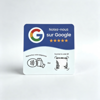 Support d'affichage NFC en acrylique personnalisé avec logo, plaque de commentaires NFC, support d'affichage NFC avec code QR pour café, hôtel