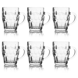 Set di 6 Bicchieri da Birra Excelsa Praga in Vetro Trasparente 14x12.5x10 Cm - Product Image 3