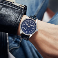 Montre mécanique automatique pour homme OCHSTIN 7006, style business, aiguilles lumineuses, bracelet en cuir, nouvelle montre avec date.