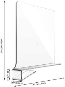 Séparateur de placard en acrylique transparent vertical de grande capacité Séparateurs d'étagères en plastique Chambre à coucher Vêtements Literie Organisation Enfants - Product Image 4