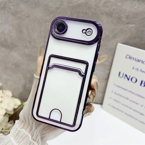 เคสกระเป๋าใส่บัตรแบบนิ่มแฟชั่นสำหรับ iPhone 16 15 14 PLUS 13 12 17 PRO MAX เคสกันกระแทกโปร่งใสสำหรับ iPhone - Product Image 4