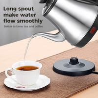 Bouilloire à eau électrique en acier inoxydable pour café et thé à long bec bouilloire à ébullition rapide pour thé café et nouilles instantanées