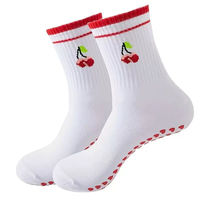 Chaussettes en tricot personnalisées de haute qualité avec logo, antidérapantes, brodées, pour femmes, idéales pour la danse, la grossesse, le yoga et le pilates