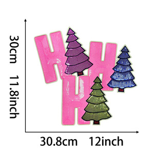 แผ่นปะติดลายคริสต์มาสกรินช์ขนาดใหญ่ รูปคนขนมปังขิง <span class=keywords><strong>OH</strong></span> SNAP ปักเลื่อม รีดติดได้ มีสินค้าพร้อมส่ง - Product Image 2