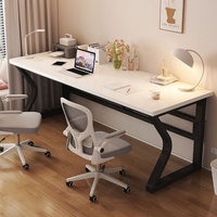 Bureau d'ordinateur en bois écologique avec tiroir de rangement, design minimaliste pour bureau à domicile, étude, petit appartement, chambre, jeux et travail