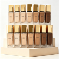 Fond de Teint Liquide de Luxe Doré 46 Couleurs, Couvrance Totale, Anti-Cernes, Vente en Gros, Marque Privée, Personnalisé, Imperméable