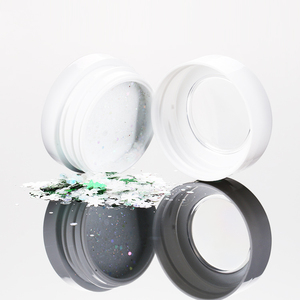 Pot en plastique blanc cylindrique de 2 g et 10 g, crème pour le visage, pot cosmétique recyclable, doré - Product Image 6