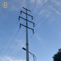 Postes de línea de transmisión de acero eléctrico galvanizado