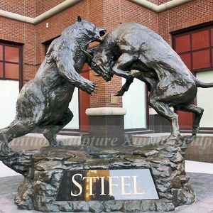 <span class=keywords><strong>Statuette</strong></span> a tema animale in pietra scolpita in metallo statuetta scultura in metallo con stile moderno in ottone bronzo - Product Image 2