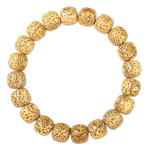 Bodhi Seed <b>Bracelet</b> Chicken Fat Yellow Beads Single Strand High Density Buddhism Jewelry Unisex Everyday Wear - Product Image 5