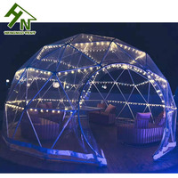 Dôme géodésique transparent en PVC blanc pour le camping