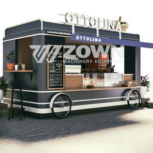 Retro Food Cart <b>Trailer</b> Custom Mobile Kitchen for Coffee Ice Cream Fast Food Vending - Product Image 5