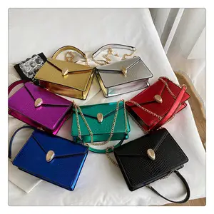 High Quality Leather Chain Shoulder Bag 2024 For Ladies Evening Bag Luxury Alligator Trendy Fashion Ladies Women Bag