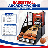 Machine de jeu d'arcade de basketball pliable portable populaire aux États-Unis pour le divertissement mobile et les entreprises