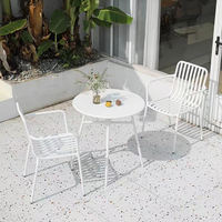 Chaise et table de jardin en aluminium pour restaurants et cafés