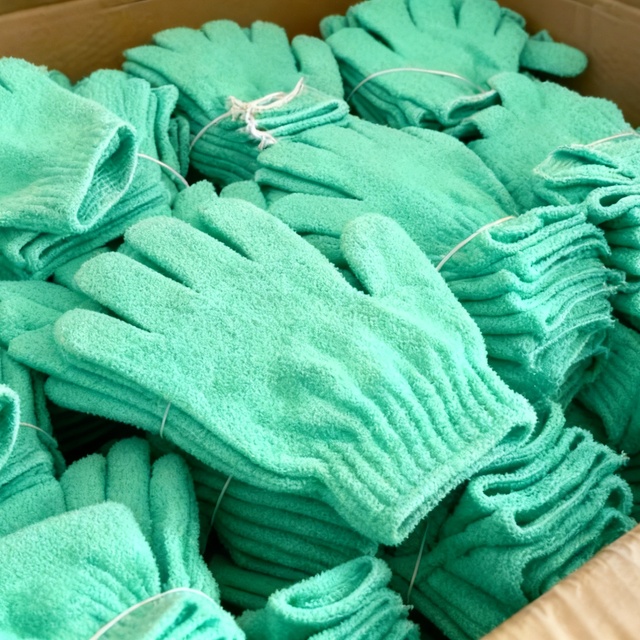 Bathing Accessories Double Sided Exfoliating Bath Shower Gloves Exfoliating Gloves For Body Women Deep Clean Skin Spa Massage