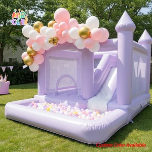 <span class=keywords><strong>Castillo</strong></span> Inflable Comercial <span class=keywords><strong>para</strong></span> Fiestas <span class=keywords><strong>de</strong></span> Cumpleaños, Casa <span class=keywords><strong>de</strong></span> Juegos Infantil Color Morado con Arco <span class=keywords><strong>de</strong></span> Globos y Piscina <span class=keywords><strong>de</strong></span> Pelotas - Product Image 1