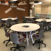 Ensemble de bureau et chaise pliants ergonomiques modernes GUANGWEI pour la formation en classe