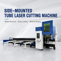 Machine de découpe laser à fibre latérale pour tubes, coupe-tubes CNC à queue courte pour tubes ronds, carrés et rectangulaires