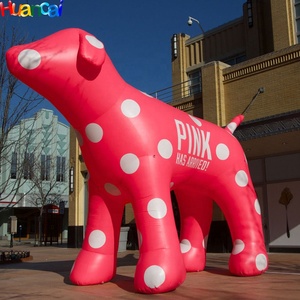 Gran oferta, modelo de Animal inflable gigante, mascota inflable de perro de lunares rosas de Labrador con luces para decoración de eventos - Product Image 2