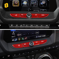 Shasha fibre de carbone Navigation clé couverture voiture intérieur accessoires autocollant décoration Protection pour Camaro 2016