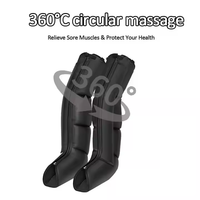 Masseur de jambes et de pieds à ondes d'air, sac d'air à 360 degrés, pression électrique, fonction musicale écologique, appareil de massage qui aide à soulager les genoux et les jambes