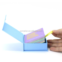 Kartu afirmasi kertas suqre kustom perhatian positif inspirasional kartu deck