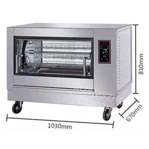 Diskon oven ayam rotisserie kaca/panggangan ayam/oven panggangan Putar